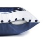 Excelsa Ocean Cuscino Decorativo, Imbottitura Inclusa, Federa in Cotone, Bianco e Blu, 45 x 45 cm