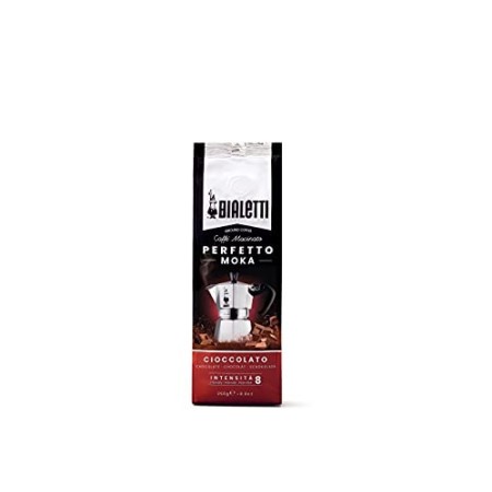 Bialetti Perfetto Moka Caffè Macinato, Gusto Cioccolato - 1 x 250 gr