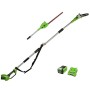 Greenworks Potatrice e Tagliasiepi Telescopico 2in1 G40PSHK2 Li-Ion 40V, 51 cm/20 cm Lunghezza Spada 18 mm, Spessore di Taglio 2