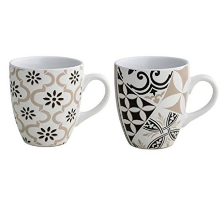 Brandani 53178 Alhambra Tazza, Set 2 pezzi, Stoneware multicolore