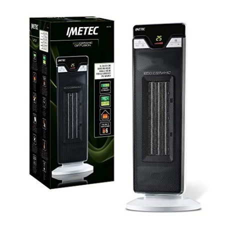 Imetec Eco Ceramic Diffusion CFH2-100 Termoventilatore Oscillante con Tecnologia Ceramica a Basso Consumo Energetico, Oscillante