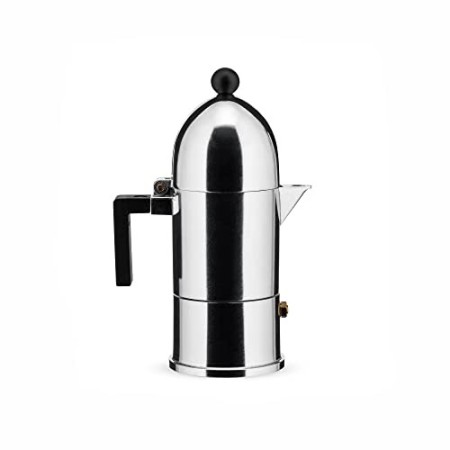 Alessi A9095/1 B La Cupola Caffettiera Espresso in Fusione di Alluminio, Manico e Pomolo in PA, Nero