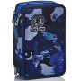 Astuccio 3 Scomparti Invicta , Camo Shade, Blu, Completo di matite, penne, pennarelli…