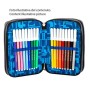 Astuccio 3 Scomparti Invicta , Camo Shade, Blu, Completo di matite, penne, pennarelli…