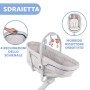 Chicco Baby Hug 4 in 1 Sdraietta Rialzata da 0 Mesi a 15 kg, Culla Neonato, Sdraietta, Seggiolone Pappa e Sedia da Tavolo, con B