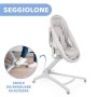 Chicco Baby Hug 4 in 1 Sdraietta Rialzata da 0 Mesi a 15 kg, Culla Neonato, Sdraietta, Seggiolone Pappa e Sedia da Tavolo, con B