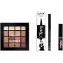 NYX Professional Makeup Kit Occhi, Epic Ink Liner, Set Make Up, Worth The Hype Mascara, Ultimate Shadow Palette Warm Neutrals