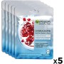 Garnier SkinActive, Maschera in tessuto super-idratante ed energizzante Hydra Bomb, Per pelli disidratate, Melograno, Confezione