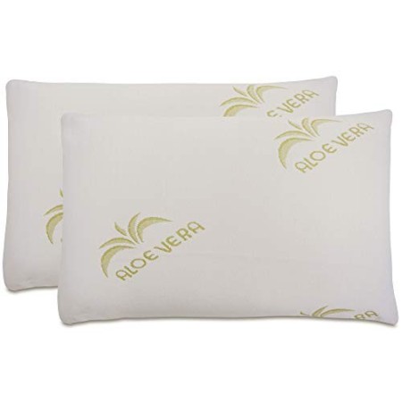 Baldiflex Emporio - Coppia di Cuscini in Memory Foam, Modello Saponetta, Fodera in Aloe Vera