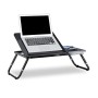 Relaxdays 10013215 Tavolino da Letto, Legno, Nero, 35 x 75 x 40 cm