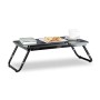 Relaxdays 10013215 Tavolino da Letto, Legno, Nero, 35 x 75 x 40 cm