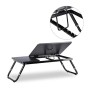 Relaxdays 10013215 Tavolino da Letto, Legno, Nero, 35 x 75 x 40 cm