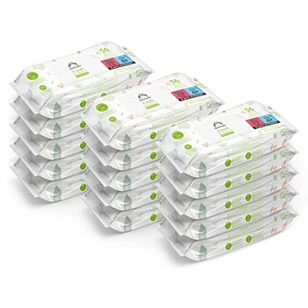 Marchio Amazon - Mama Bear Fresh Salviette umidificate per bebè – 18 confezioni (1008 salviette)