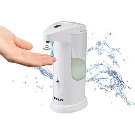 BEPER Dispenser Automatico Sapone e Gel igienizzante, Bianco, Piccolo