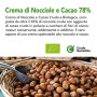 Cacao Crudo Crema di Nocciole e Cacao Cruda Bio 78%, Solo con Zucchero di Fiori di Cocco, Ricetta Tradizionale, Spalmabile, Vega