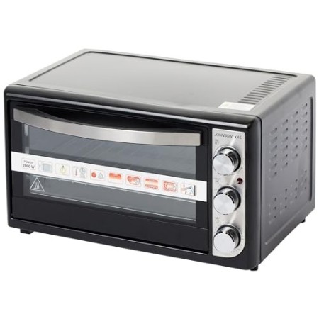 JOHNSON Forno Elettrico X 45 Statico Ventilato Potenza 2000 Watt CapacitÃ  45 Litri Colore Nero/Bianco