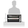 JOHNSON Forno Elettrico X 45 Statico Ventilato Potenza 2000 Watt CapacitÃ  45 Litri Colore Nero/Bianco