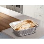 Contenitori usa e getta in alluminio con coperchi, 500 ml. Ideale per preparare i pasti, conservare gli alimenti da asporto., Al