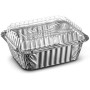 Contenitori usa e getta in alluminio con coperchi, 500 ml. Ideale per preparare i pasti, conservare gli alimenti da asporto., Al