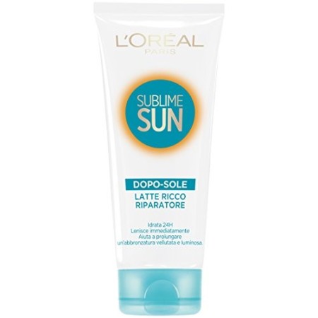 L'Oréal Paris Protezione Solare Sublime Sun, Latte Doposole Ricco Riparatore, Idrata per 48h*, 200 ml