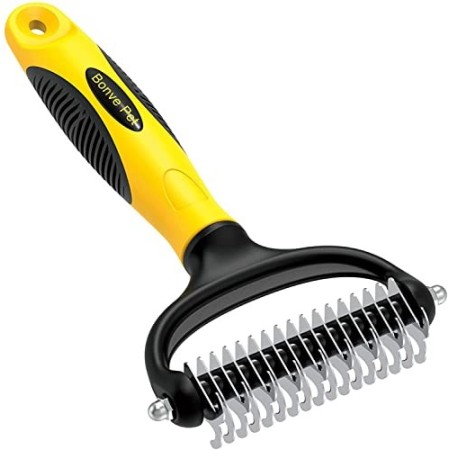 Spazzola Autopulente per Cani Gatti, Rimuovere i Peli Superflui con Denti Flessibili in Acciaio Inossidabile