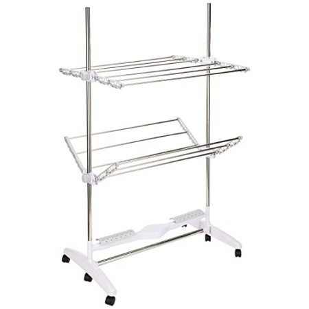 InnovaGoods - Stendibiancheria Elettrico Pieghevole con Flusso d'Aria Breazy (12 Barre), 24 W, Bianco, 87 x 143 x 65 cm