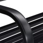 Relaxdays Balcone Panca da Giardino, con Stella Decorativa, a 2 Posti, Rivestimento Antiruggine, Acciaio, 87 x 127 x 55 cm, Nero