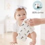 Caiery 10pz Mussole Neonato/ Asciugamani da bagno per bambini 30cm*30cm, extra morbidi, in mussola di cotone organico naturale, 