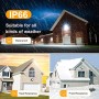 MEIKEE Luce di Sicurezza, Faretto con PIR Sensore di Movimento 10W, Faro Esterno con Sensore a LED 1000LM 6500K, Impermeabile IP