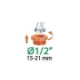 Claber 7724065 Prese Rubinetto 3/4-1/2F, 2 Vie