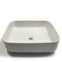 Lavabo Da Appoggio Ceramica Bianco Rettangolare Lavandino Lavello Arredo 50x39x13 Cm