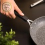 KASANOVA Padella New Petra Dark - Padella Antiaderente per Tutti i Piani Cottura - ø 30 cm