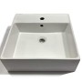 Lavabo Da Appoggio Ceramica Bianco Lavandino Lavello Arredo 2 Misure
