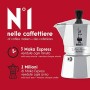 Bialetti Express, Caffettiera 3 Tazze + caffè Macinato Perfetto Moka 200 gr Gusto Nocciola, Confezione Regalo, Alluminio