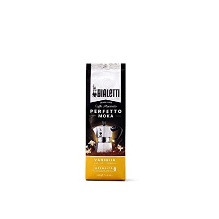 Bialetti Perfetto Moka Caffè Macinato, Gusto Vaniglia - 1 x 250 gr