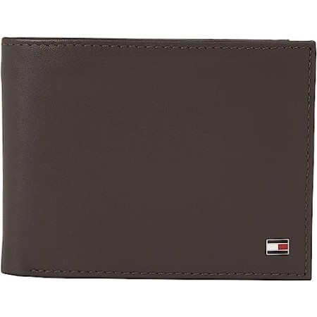 Tommy Hilfiger Eton Cc Flap And Coin Pocket Porta carte di credito, 75 cm, Marrone
