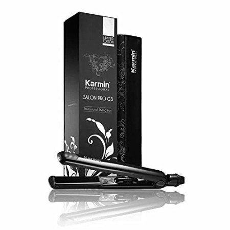 Karmin Professional G3 Piastra per Capelli Professionale Rivestimento in Ceramica e Tormalina, Nero