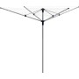 Gimi Garden Aluminium 50 Stendibiancheria da Giardino, Stendino Ombrello, Spazio di Stenditura 50 m, Alluminio, Bianco, 180 x 18