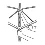 Gimi Garden Aluminium 50 Stendibiancheria da Giardino, Stendino Ombrello, Spazio di Stenditura 50 m, Alluminio, Bianco, 180 x 18