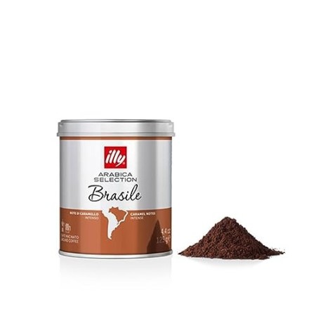 Illy Caffè Macinato Moka Arabica Selection Brasile, 12 Barattoli da 125 gr