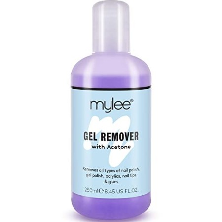 Mylee Gel Polish Remover 250ml, Solvente per Unghie Professionale, UV / LED. Acetone per manicure e pedicure