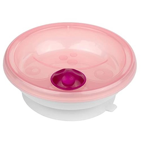 MAM 440001, Piatto termico per bambini con base a ventosa, Rosa (himbeer)