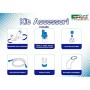 Curaneb Kit ricambi universale per aerosol a pistone composto da Ampolla, mascherina adulti e pediatrica, tubo di collegamento, 