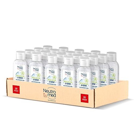Neutromed Gel Igienizzante Mani Freschezza & Igiene, Gel Disinfettante Antibatterico, 20 pezzi x 50 ml