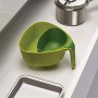 Joseph Joseph 2 scolapasta impilabili, plastica, verde, 23.5 x 22.1 x 13.3 cm