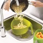 Joseph Joseph 2 scolapasta impilabili, plastica, verde, 23.5 x 22.1 x 13.3 cm