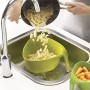 Joseph Joseph 2 scolapasta impilabili, plastica, verde, 23.5 x 22.1 x 13.3 cm