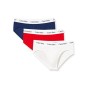 Calvin Klein 3p Hip Brief, Slip Uomo, Multicolore (WHITE/RED GINGER/PYRO BLUE I03), X-Large