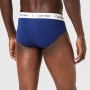 Calvin Klein 3p Hip Brief, Slip Uomo, Multicolore (WHITE/RED GINGER/PYRO BLUE I03), X-Large