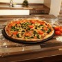 Relaxdays 10019245 Set 4 teglie per Pizza Rotonde, Lega di Acciaio, Nero, 33x33x1.8 cm